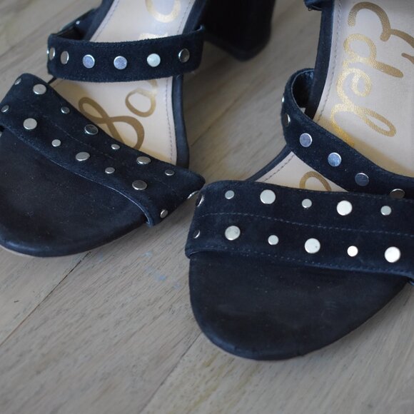 Sam Edelman York Suede Strappy Studded Sandals - Picture 11 of 11